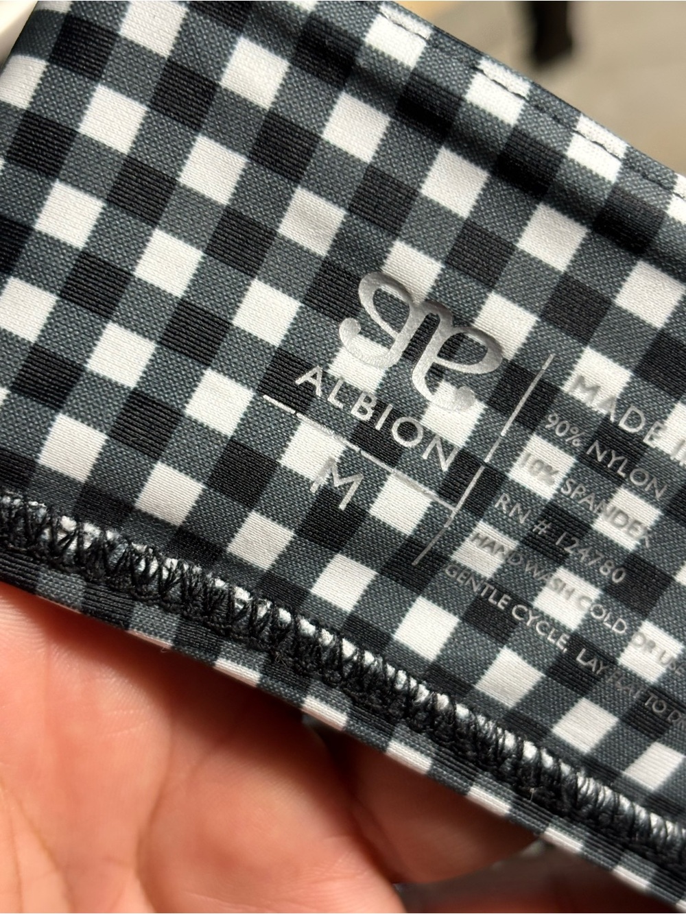 ▪️Albion Fit Black Check
Top Knot Bikini Halter
Gingham Checkerboard Swim Top M - Picture 12 of 12